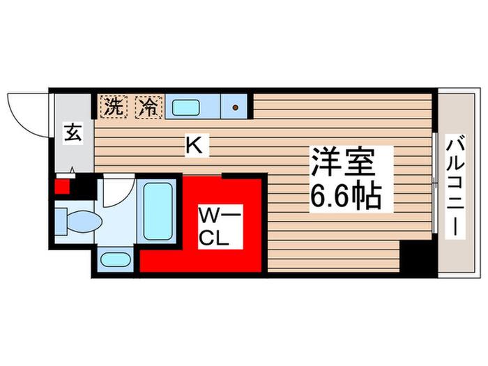 ART APARTMENT IN OOTAKA‐NO‐MORI(1K/4階)の間取り写真