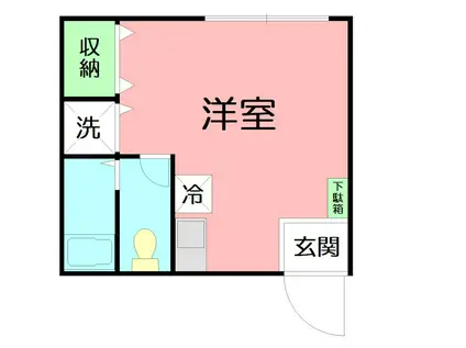 ラプランシュ(ワンルーム/2階)の間取り写真