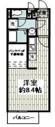 ミランダみらい館(ワンルーム/2階)の間取り写真