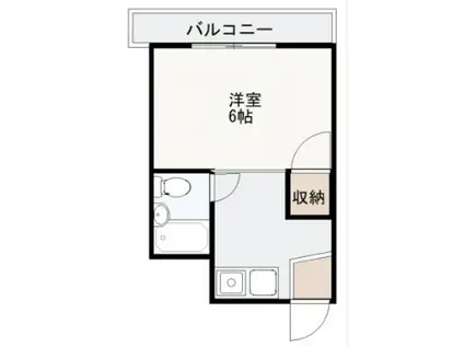 曙ビル(1K/2階)の間取り写真