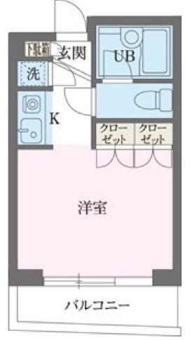 パークフロント西新宿(ワンルーム/7階)の間取り写真