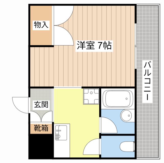 サンリフレッシュ(1K/4階)の間取り写真