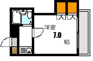 BNエステート(1K/3階)の間取り写真
