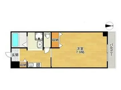 ROYALQUEENSPARK江坂(1K/6階)の間取り写真