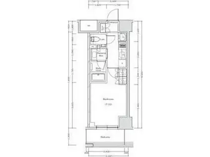 ザ・パークハビオ江坂公園(1K/7階)の間取り写真