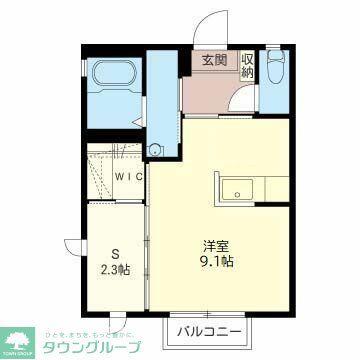 プランドールK(ワンルーム/1階)の間取り写真