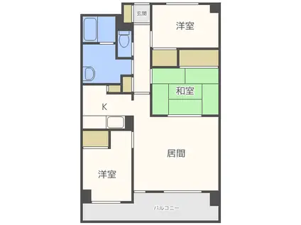 パークノヴァ北円山(3LDK/3階)の間取り写真