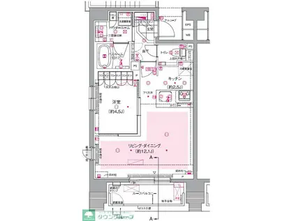 ガーラ・レジデンス本郷三丁目(1LDK/11階)の間取り写真