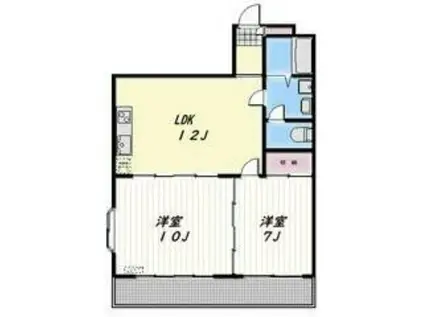 COLIN(2LDK/3階)の間取り写真