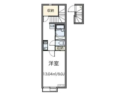 レオネクスト浦和領家(1K/2階)の間取り写真