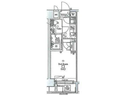 アクサス巣鴨STA(1K/7階)の間取り写真