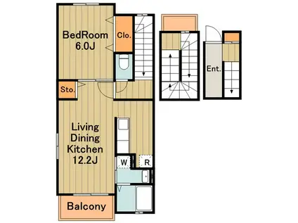 ルミエールモンドAB(1LDK/3階)の間取り写真