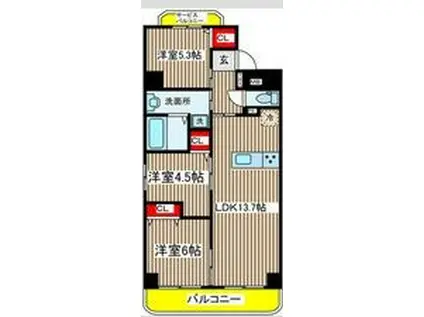 PLAN DOOL広路(3LDK/7階)の間取り写真