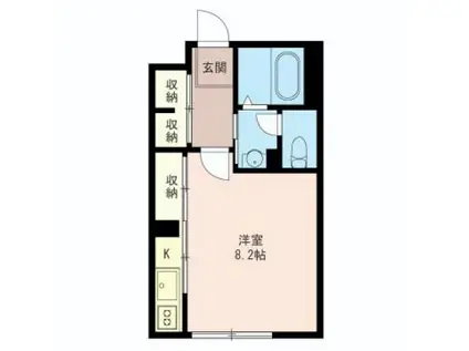 ソフィアルII番館(1K/1階)の間取り写真