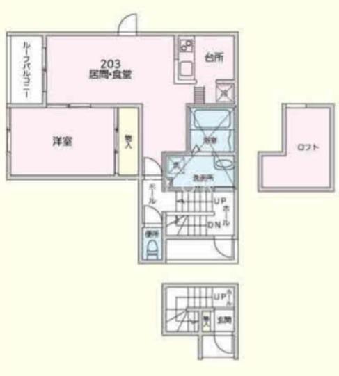 グランオネスト中町(1LDK/2階)の間取り写真