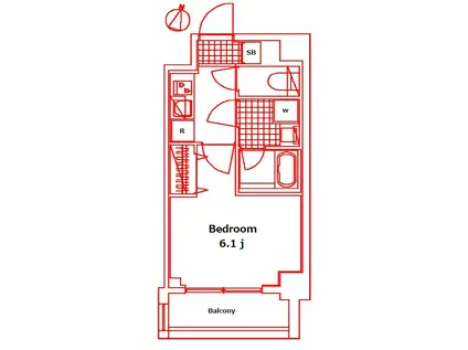 ザ・レジデンス・オブ・トーキョーSO03(1K/4階)の間取り写真