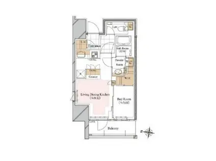 ブランシエスタ白山(1LDK/10階)の間取り写真