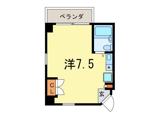 ソートー東灘(ワンルーム/2階)の間取り写真