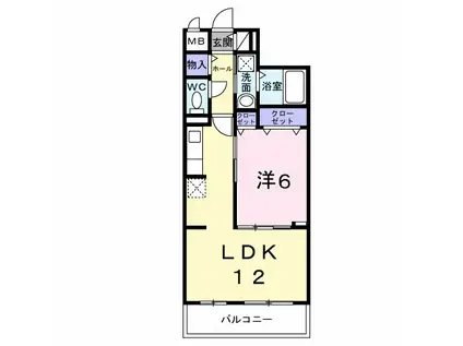 グラン・ステラータ(1LDK/3階)の間取り写真