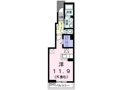 クレオ レジデンス(ワンルーム/1階)の間取り写真