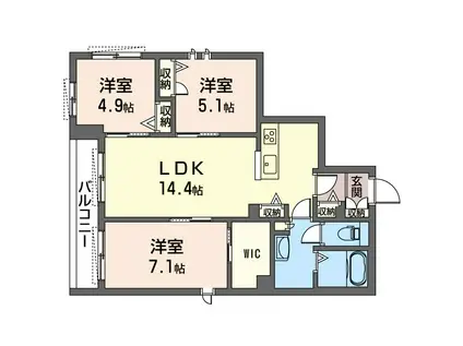 DOLCE(3LDK/3階)の間取り写真