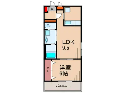 サンフォレスト(1LDK/2階)の間取り写真