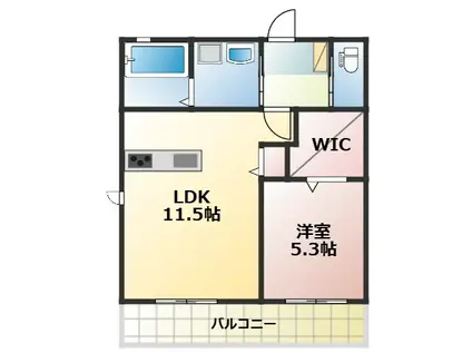 SHELL LEBEN八反田 I(1LDK/2階)の間取り写真