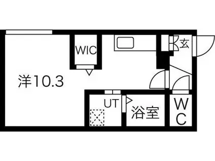 LIESSE 美香保(1K/4階)の間取り写真