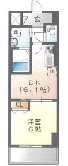 フローラ小石川(1DK/4階)の間取り写真