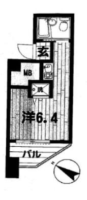 TRUST VALUE 不動前(ワンルーム/6階)の間取り写真