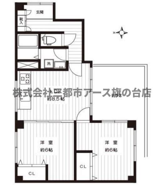 Mハイム(2LDK/1階)の間取り写真