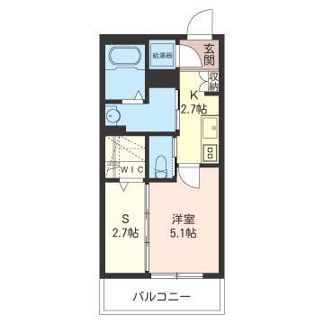  ガレリア(1SK/3階)の間取り写真