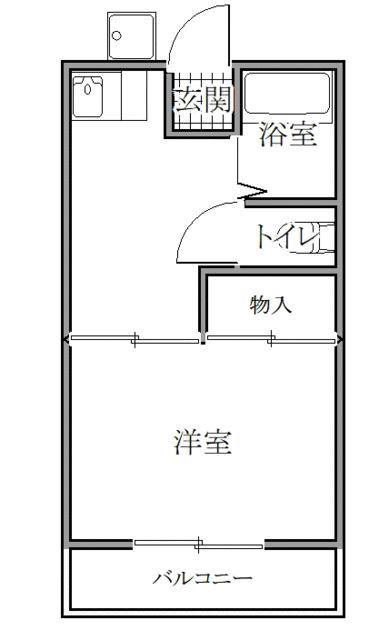 めじろハイツ(1K/2階)の間取り写真
