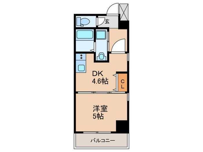 プレシャス中宮(1DK/5階)の間取り写真