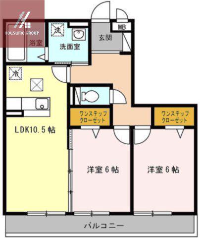 ティエラ(2LDK/1階)の間取り写真