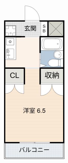 メゾン オカダ(ワンルーム/3階)の間取り写真