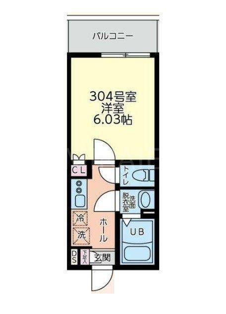 フルセイル中山II(1K/3階)の間取り写真