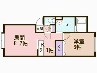 サン・ファルド(1LDK/2階)の間取り写真