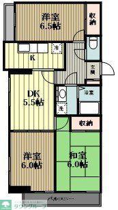 マンション長沼(3DK/2階)の間取り写真
