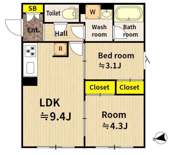 DS VARIE NERIMA RESIDENCE(2LDK/3階)の間取り写真