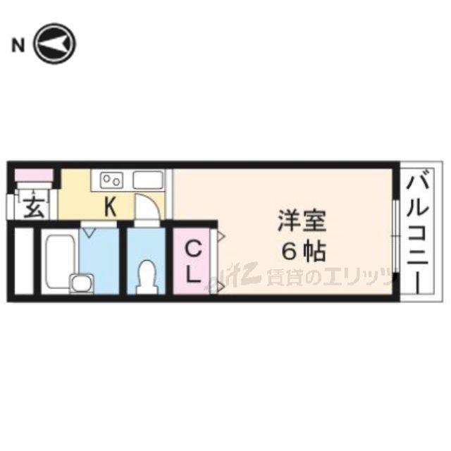 オーク135(1K/2階)の間取り写真