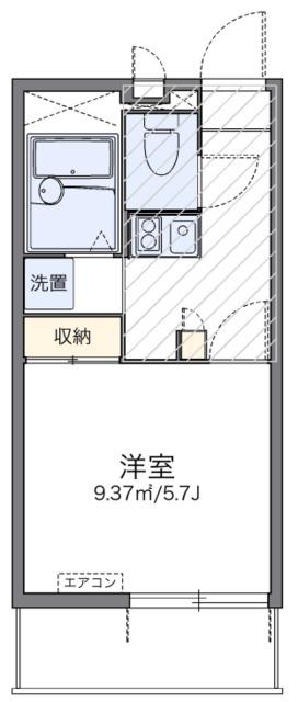 レオパレスラポールI(1K/2階)の間取り写真