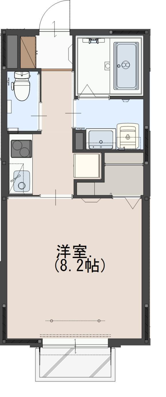 コンフォーティア並榎(1K/1階)の間取り写真