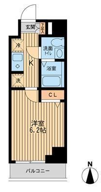 ドゥーエ東陽町(1K/5階)の間取り写真
