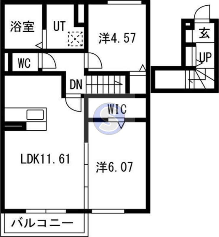 LIVRA紫竹(2LDK/2階)の間取り写真