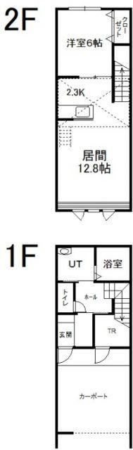 滝川東町1MS A(1LDK/1階)の間取り写真