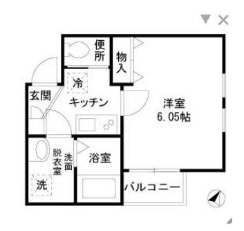 フィオーレ千駄木(1K/2階)の間取り写真