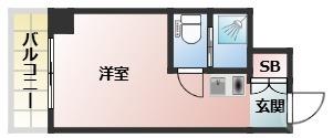 ライオンズマンション新大阪第5(ワンルーム/4階)の間取り写真