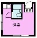 コーポ恵(ワンルーム/1階)の間取り写真
