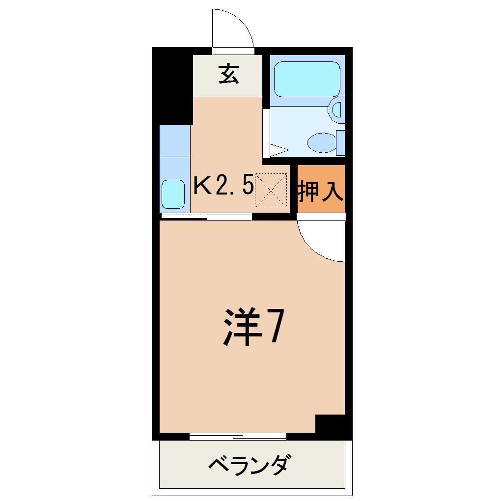ミナミコーポ(1K/1階)の間取り写真